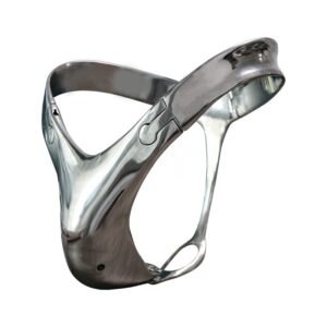 Comfortable Chastity Belt - B35, Stainless Steel Male Chastity Device, Can Add Anal Plug