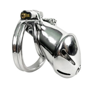 Male Chastity Cage-A10, Anti-Pullout Chastity Device with Secure Ring, Cock Cage