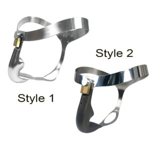 Chastity Belt for Men- B03, Stainless Steel Chastity Device, Can Add Anal Plug