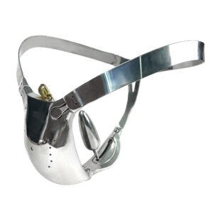 B12 Chastity Belt & Anal Plug - Secure Male Chastity Device, Anal Sex Toys ﻿ ﻿