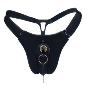 Black Security Chastity Belt - B16, Chastity device with lock and key, Can Add Anal Plug