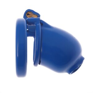 Blue Secure Chastity Cages for Men-A66, Premium Metal Chastity Device, Cock Cage