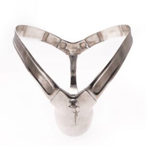 Comfortable Chastity Belt - B43, Stainless Steel Male Chastity Device, Can Add Anal Plug