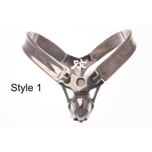 Chastity Belt-B45, Stainless Steel Chastity Device, Can Add Anal Plug