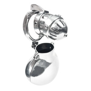 Secure Chastity Cages for Men-A25, Stainless Steel Chastity Cage, Bird Cage + Egg Ring