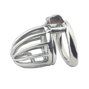 Male Chastity Cages-A44, Anti-Pullout Chastity Device with Secure Ring, Cock Cage