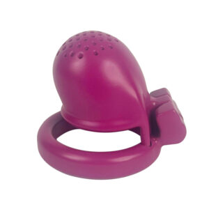 Purple-red Secure Chastity Cages for Men-A45, Premium Metal Chastity Device, Cock Cage