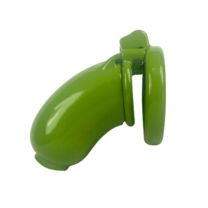 Green Male Chastity Cages-A46, Anti-Pullout Chastity Device with Secure Ring, Cock Cage