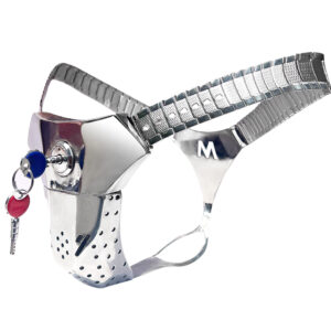 Universal Chastity Belt-B08, Stainless Steel Chastity Device, Can Add Anal Plug