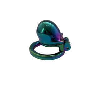 Iridescent Stainless Steel Chastity Cage-S54